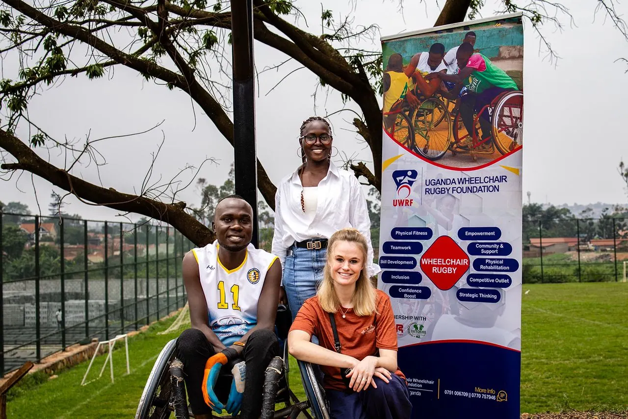 UWRF athletes and partners supporting wheelchair rugby development